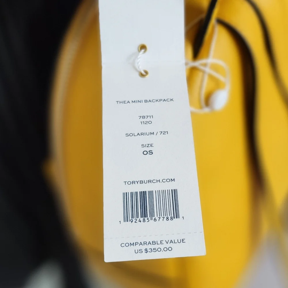 ⚠️LAST 1⚠️ Tory Burch Thea Mini Backpack Yellow - Picture 5 of 8